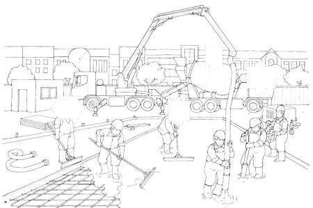 Стройка раскраска для детей