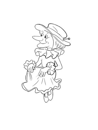 Шапокляк раскраска для детей