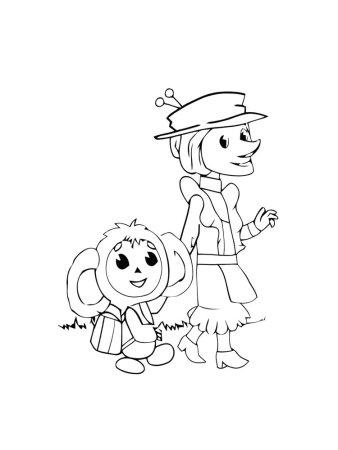 Шапокляк раскраска