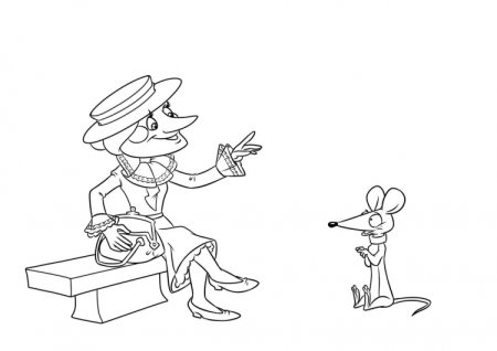 Старуха Шапокляк рисунок