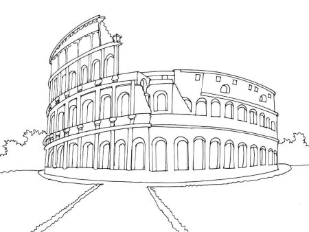 Колизей древний Рим карандашом