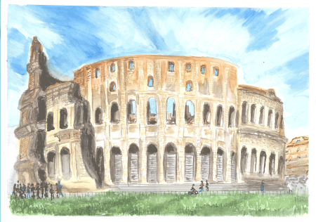Колизей в Риме рисунок