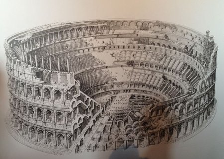 Колизей в Риме нарисовать