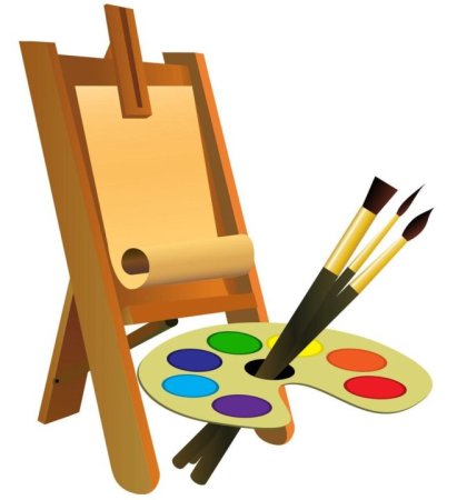 Мольберт и краски