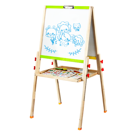 Детский мольберт двухсторонний, высота регулируется 114х47х40 см
