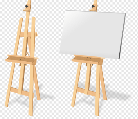 Мольберт на прозрачном фоне