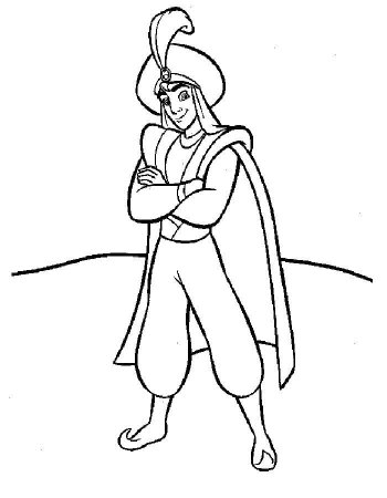 Раскраска принц алладин