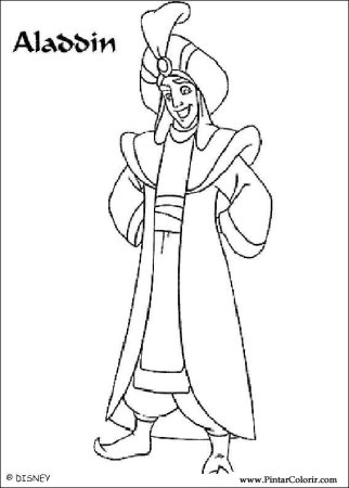 Раскраска алладин принц Али