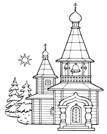 Рисунок колокола церкви