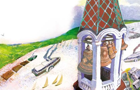 Рисунок колокольни или звонницы