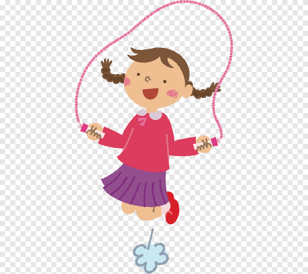 Дети прыгают через скакалку рисунок