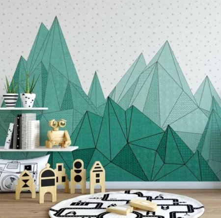 Геометрическая роспись стен