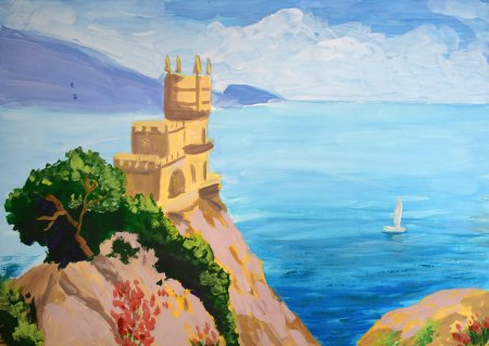 Ласточкино гнездо Крым для срисовки