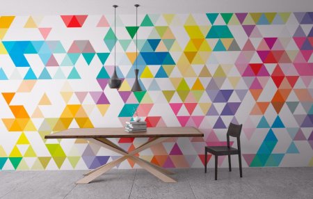 Геометрический узор на стене