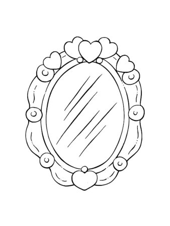 Зеркало раскраска для детей