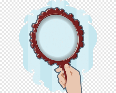 Зеркало в мультяшном стиле