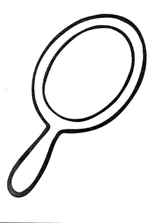 Раскраска зеркало с ручкой