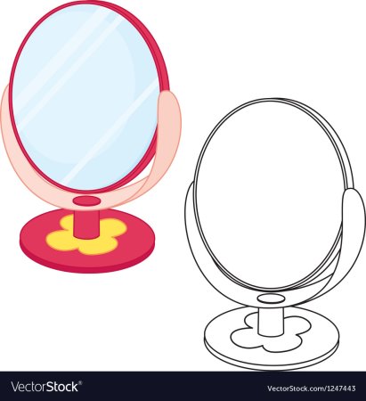 Круглое зеркало рисунок для детей