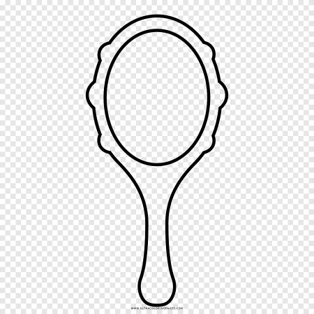 Трафарет зеркала с ручкой