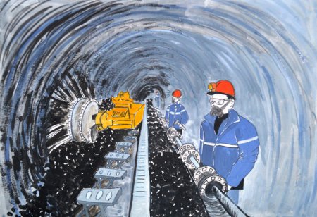 Шахтер рисунок