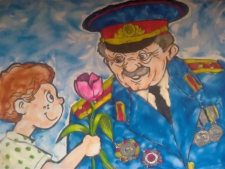 Рисование цветы ветеранам для детей