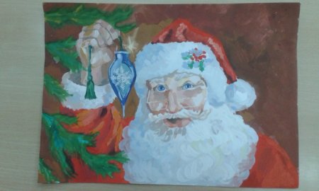 Портрет Деда Мороза поделка