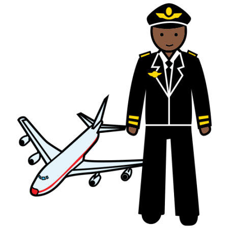 Раскраска профессии летчик