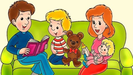 Родители и дети иллюстрация