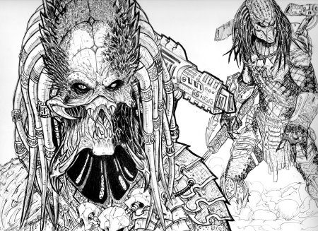 Раскраска хищник Берсеркер