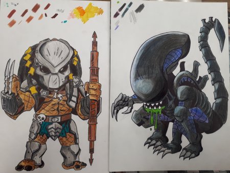 Хищник карандашом для срисовки легкие