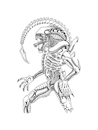 Хищник трафарет