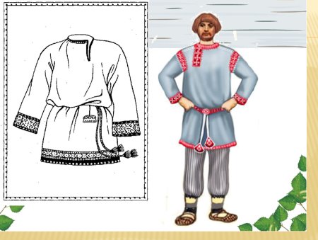 Русский национальный костюм мужской рисунок