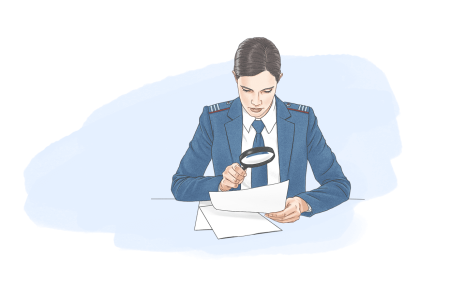 Прокурор на белом фоне