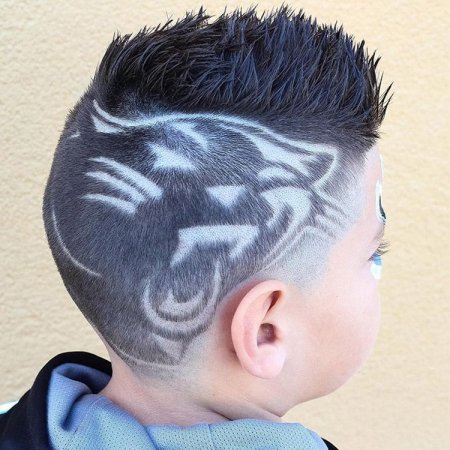 Хаир тату для мальчиков молния