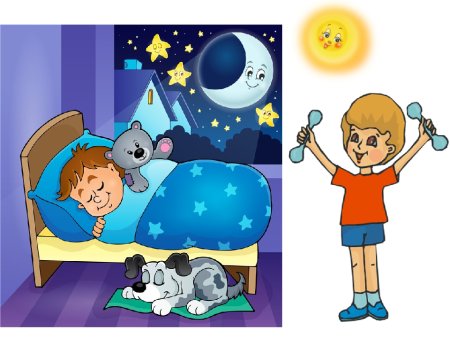 Карточки части суток