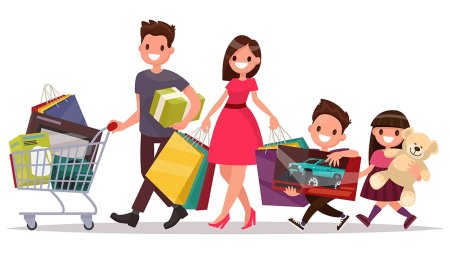 Поход в магазин рисунок