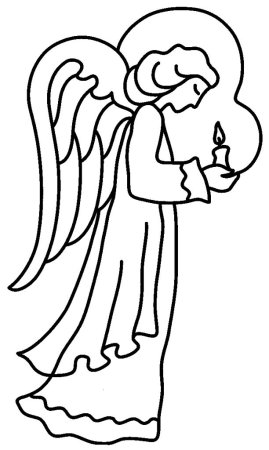 Ангел раскраска для детей