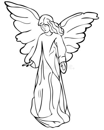 Ангел раскраска
