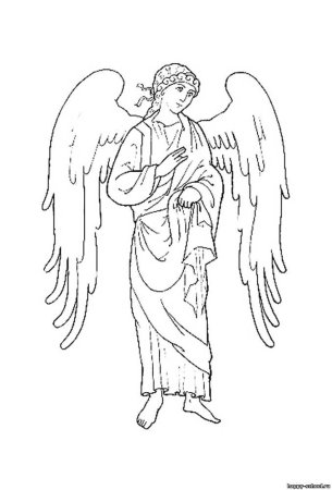 Христианская раскраска ангел хранитель