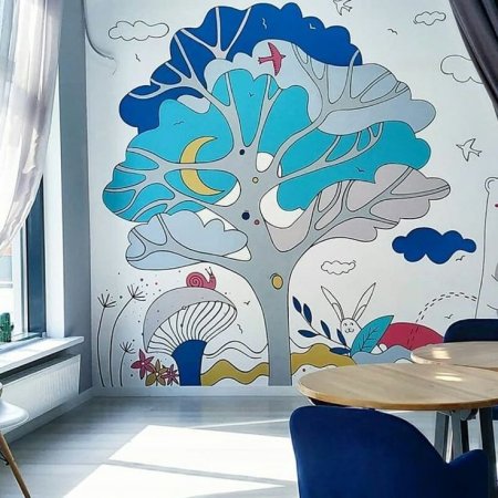 Современная роспись стен