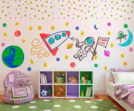 Разрисовать стену в детской