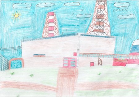 Нарисовать ТЭЦ ребенку