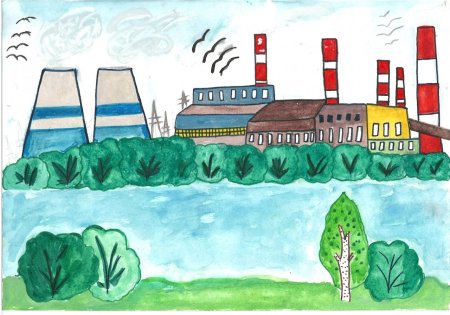 Электростанция рисунок