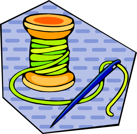 Иголка с ниткой рисунок