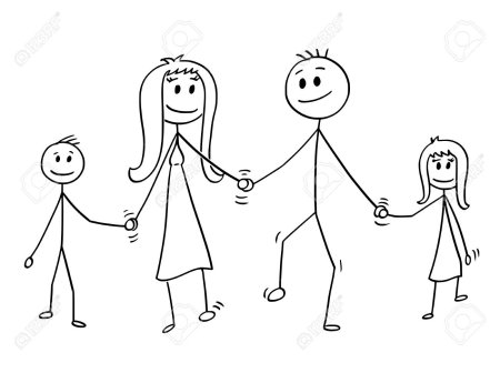 Рисунок семьи из 6 человек