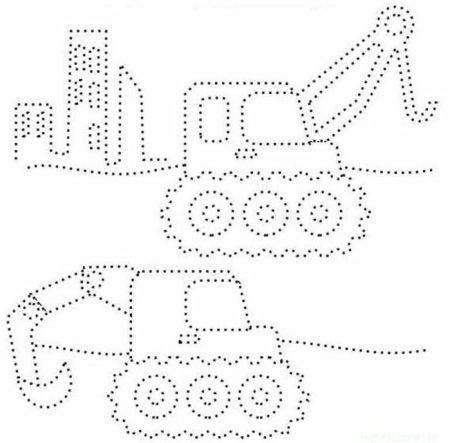 Машинка по точкам для детей