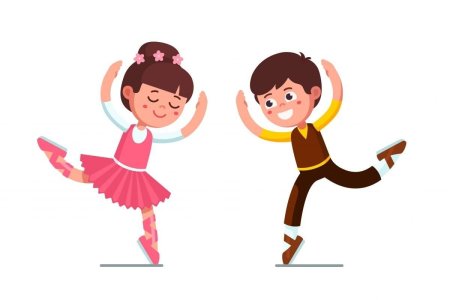 Балерина на белом фоне для детей