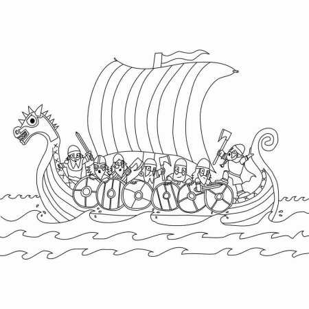 Нарисовать Драккар викингов