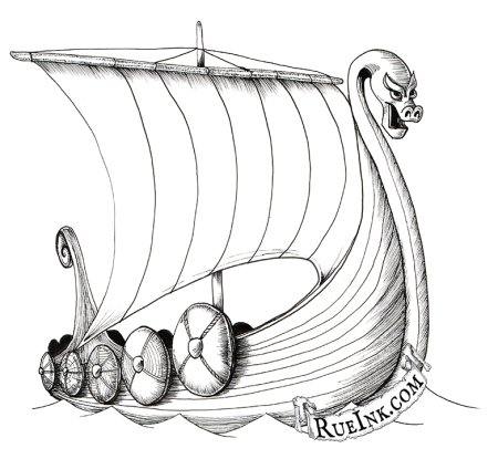 Корабль викингов раскраска