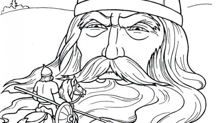 Руслан и Людмила раскраска